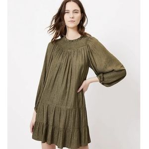 LOFT Smocked Yoke Swing Dress